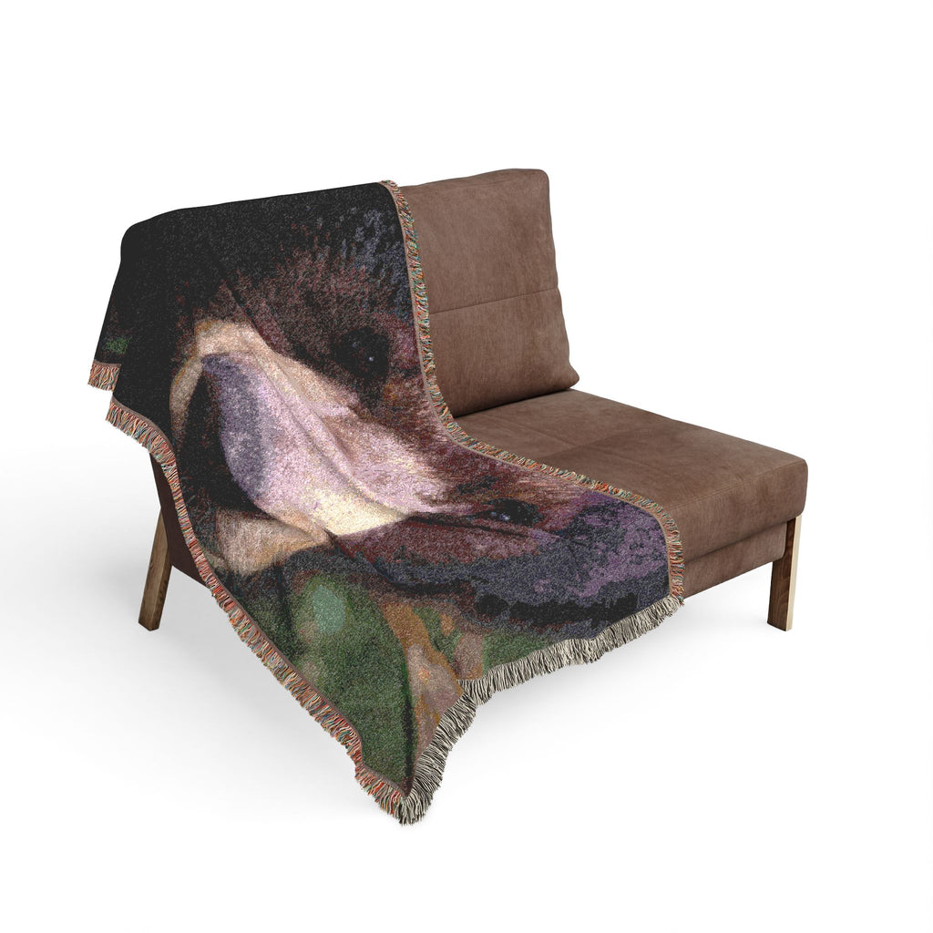 Bear Portrait Woven Blanket