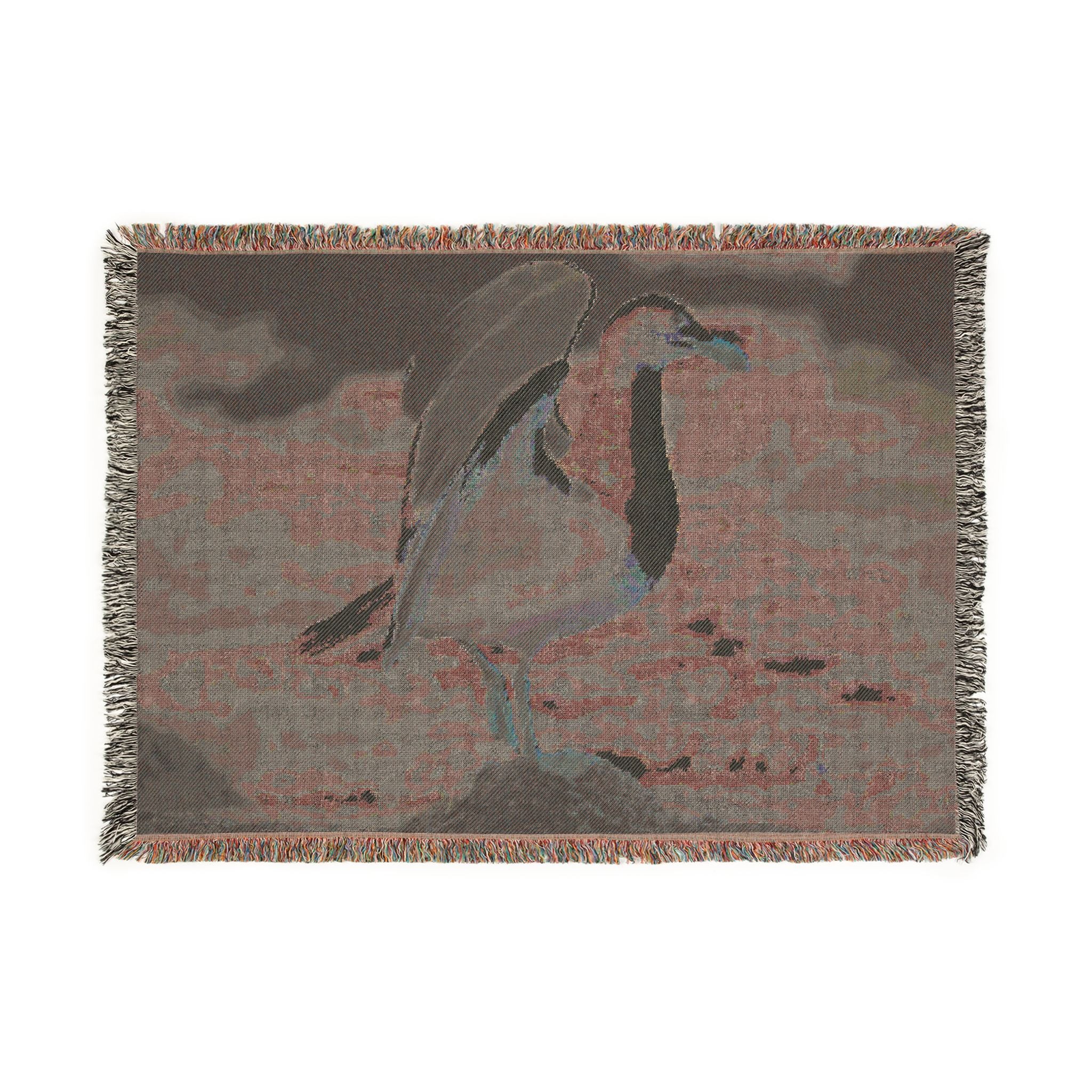 Seagull Coastal Woven Blanket