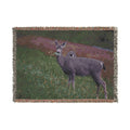 Deer Meadow Woven Blanket – Rustic Wildlife Throw for Cabin & Living Room