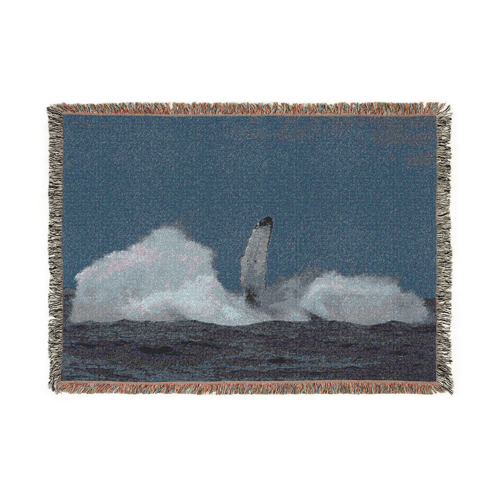 Whale Wave Woven Blanket