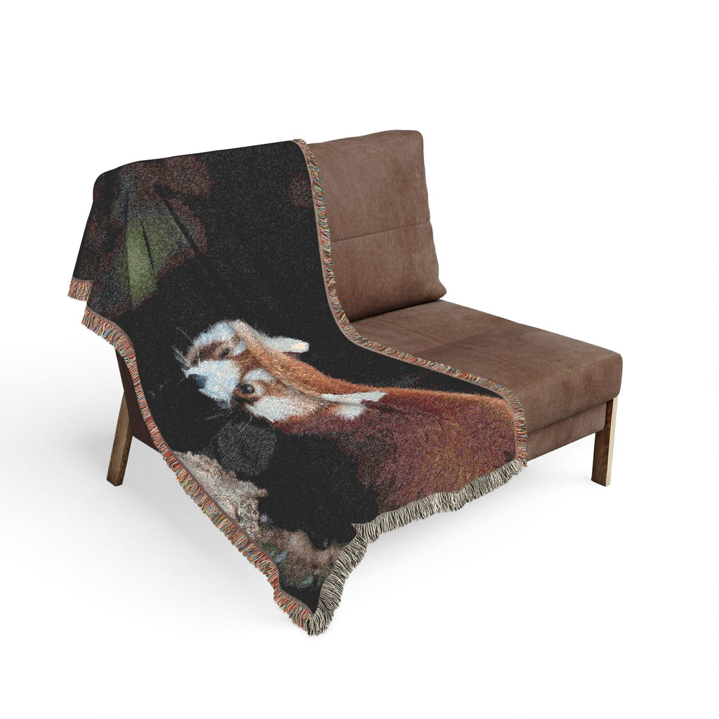 Saffron the Red Panda Woven Blanket