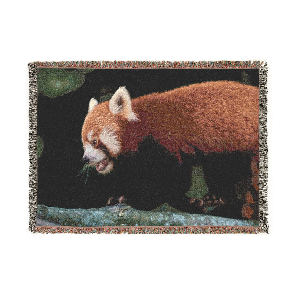 Saffron the Red Panda Woven Blanket