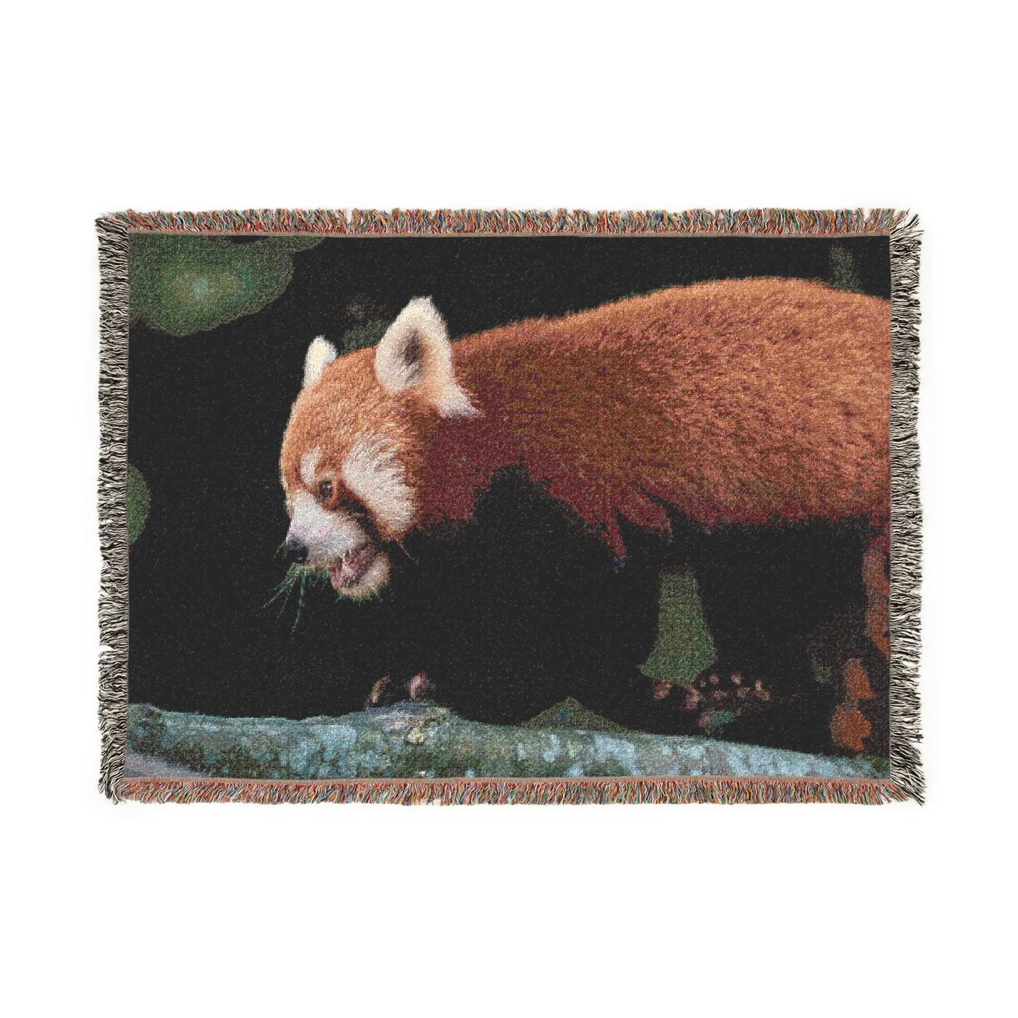 Saffron the Red Panda Woven Blanket