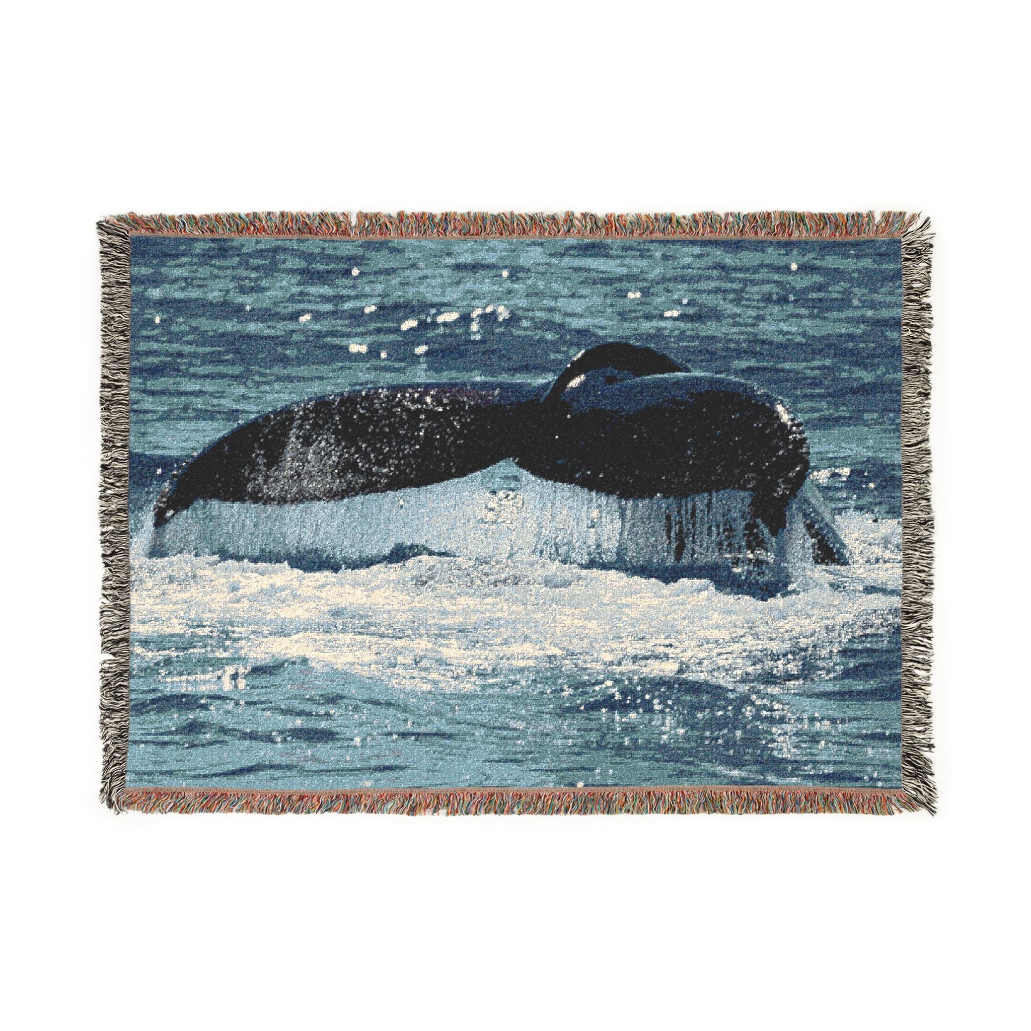 Whale Tail Woven Blanket