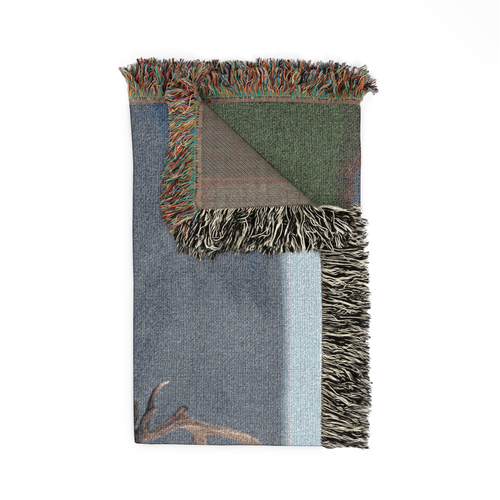 Elk Meadow Woven Blanket - Rustic Deer Throw for Cabin & Lodge Decor