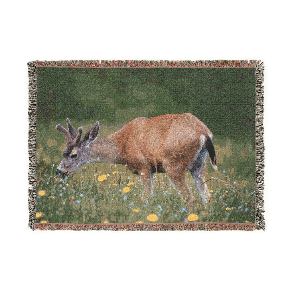 Young Buck Woven Blanket