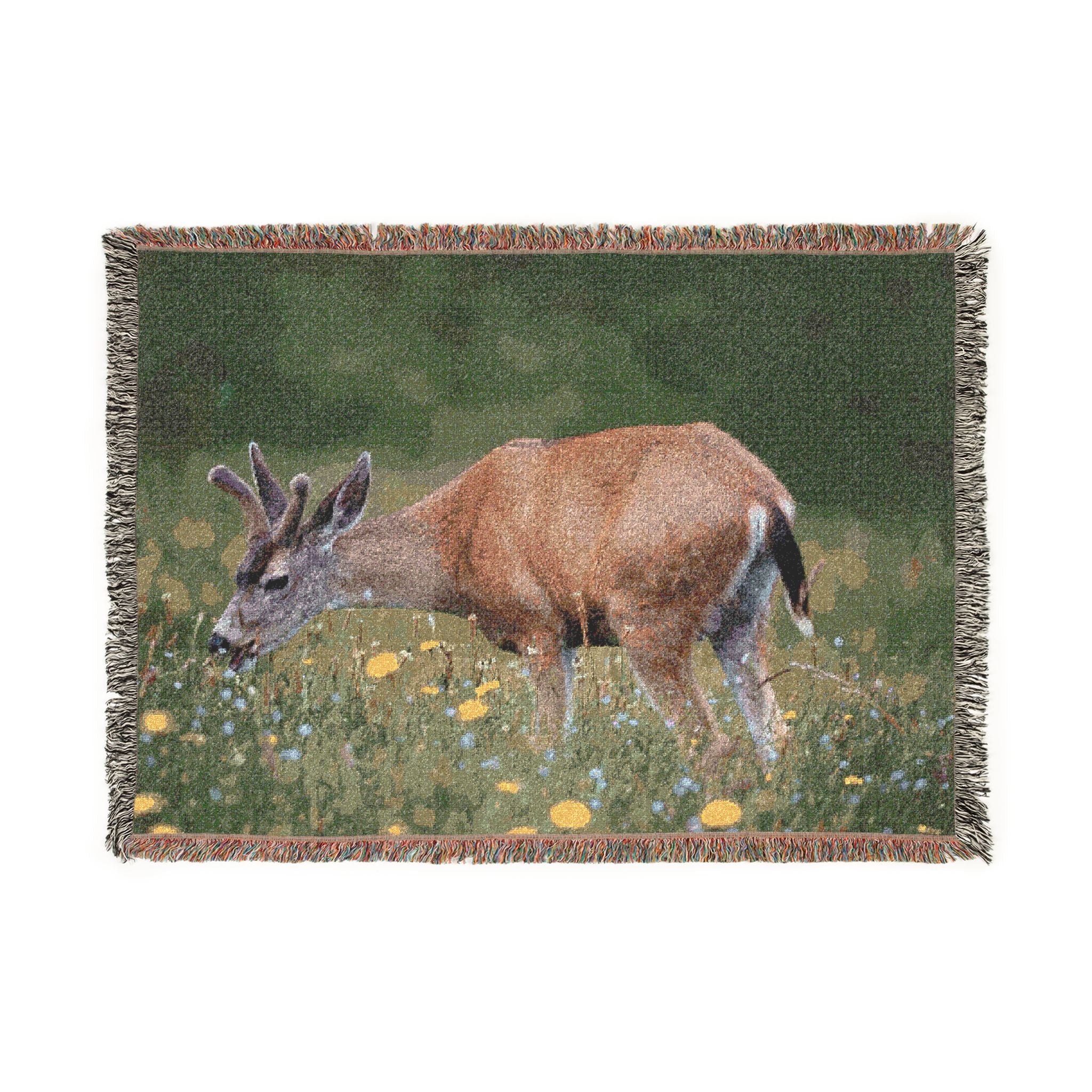 Young Buck Woven Blanket