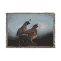 Quail Pair Woven Blanket