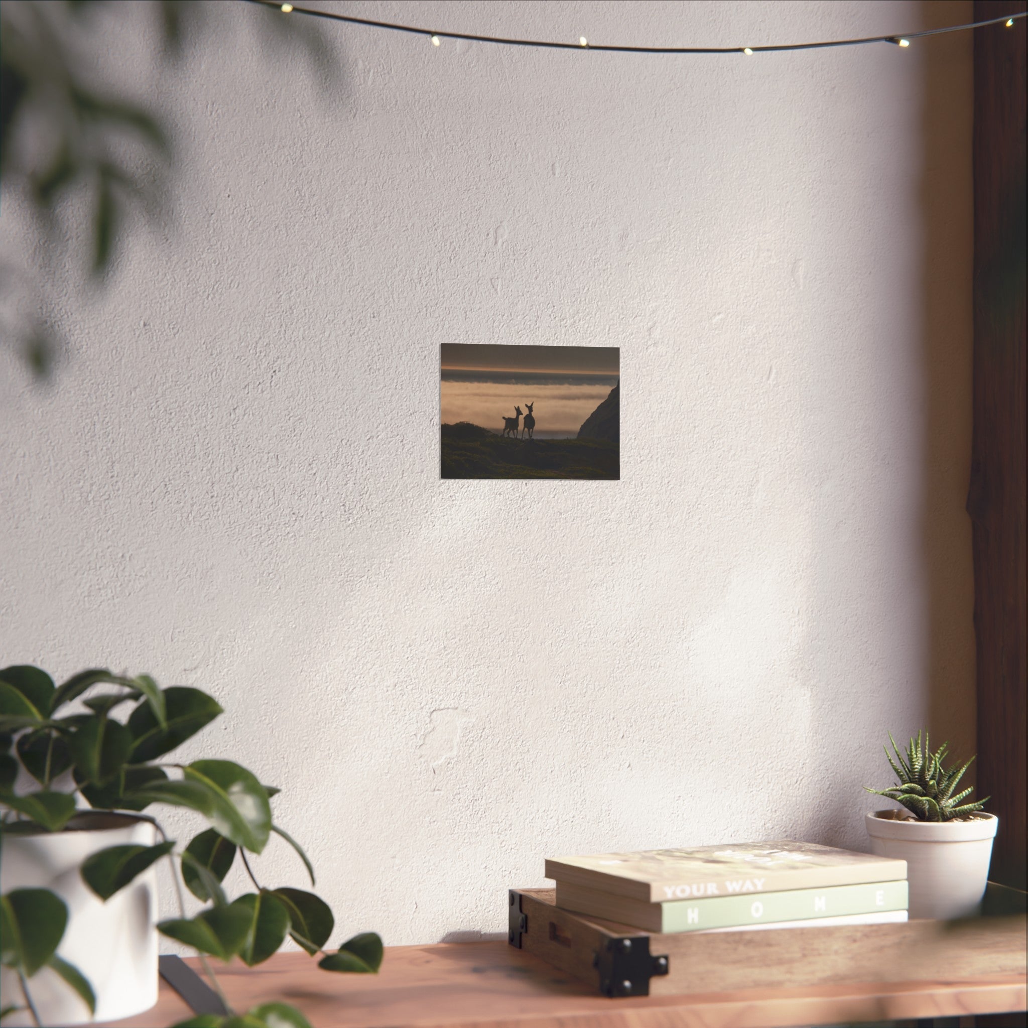 Deer Fine Art Poster — Coastal Sunset Wildlife Wall Art