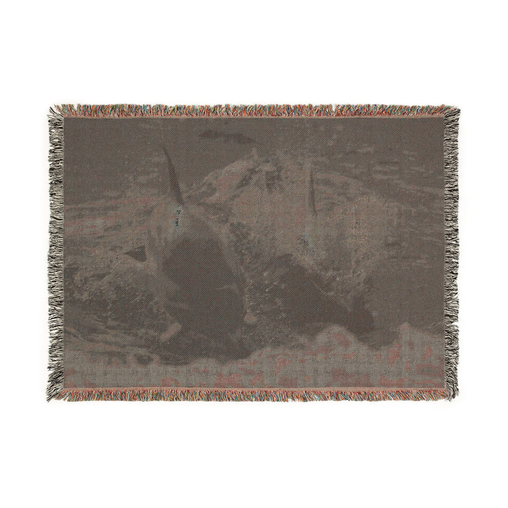 Dolphin Pair Woven Blanket