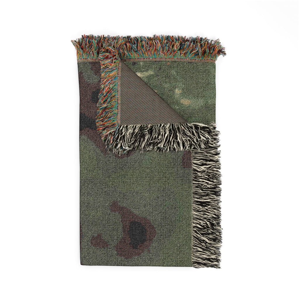 Badger Meadow Woven Blanket — Decorative Animal Throw for Living Room & Garden