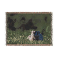 Badger Meadow Woven Blanket — Decorative Animal Throw for Living Room & Garden