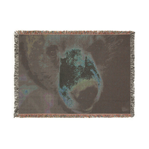 Bear Portrait Woven Blanket