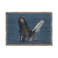 Humpback Whale Breach Woven Blanket