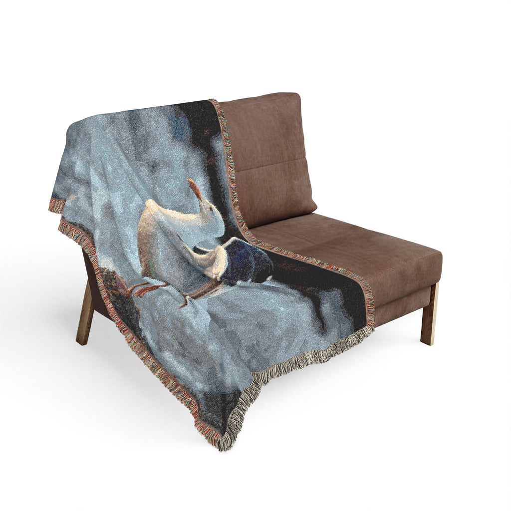 Seagull Coastal Woven Blanket