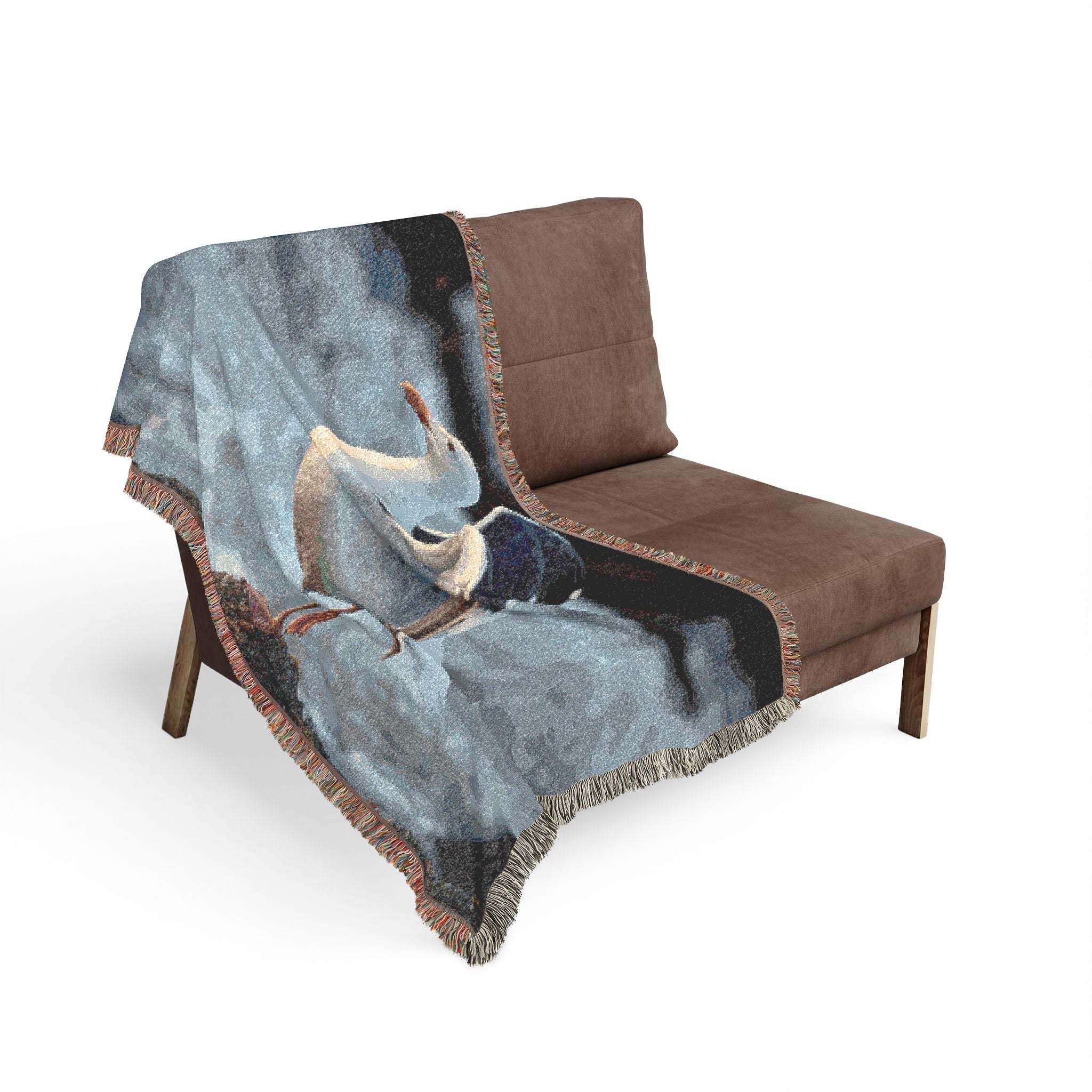 Seagull Coastal Woven Blanket