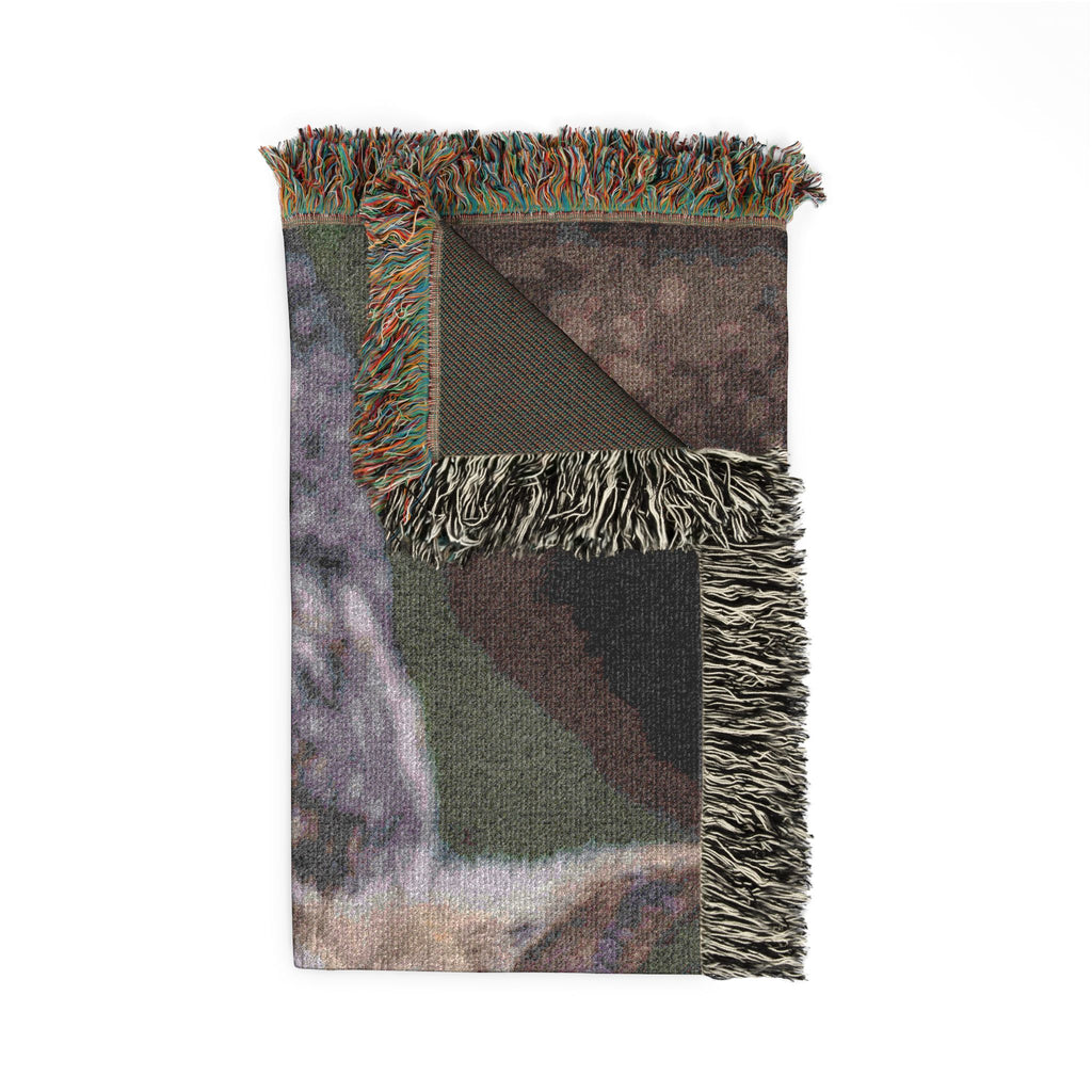 Coyote Woven Blanket — Rustic Wildlife Throw