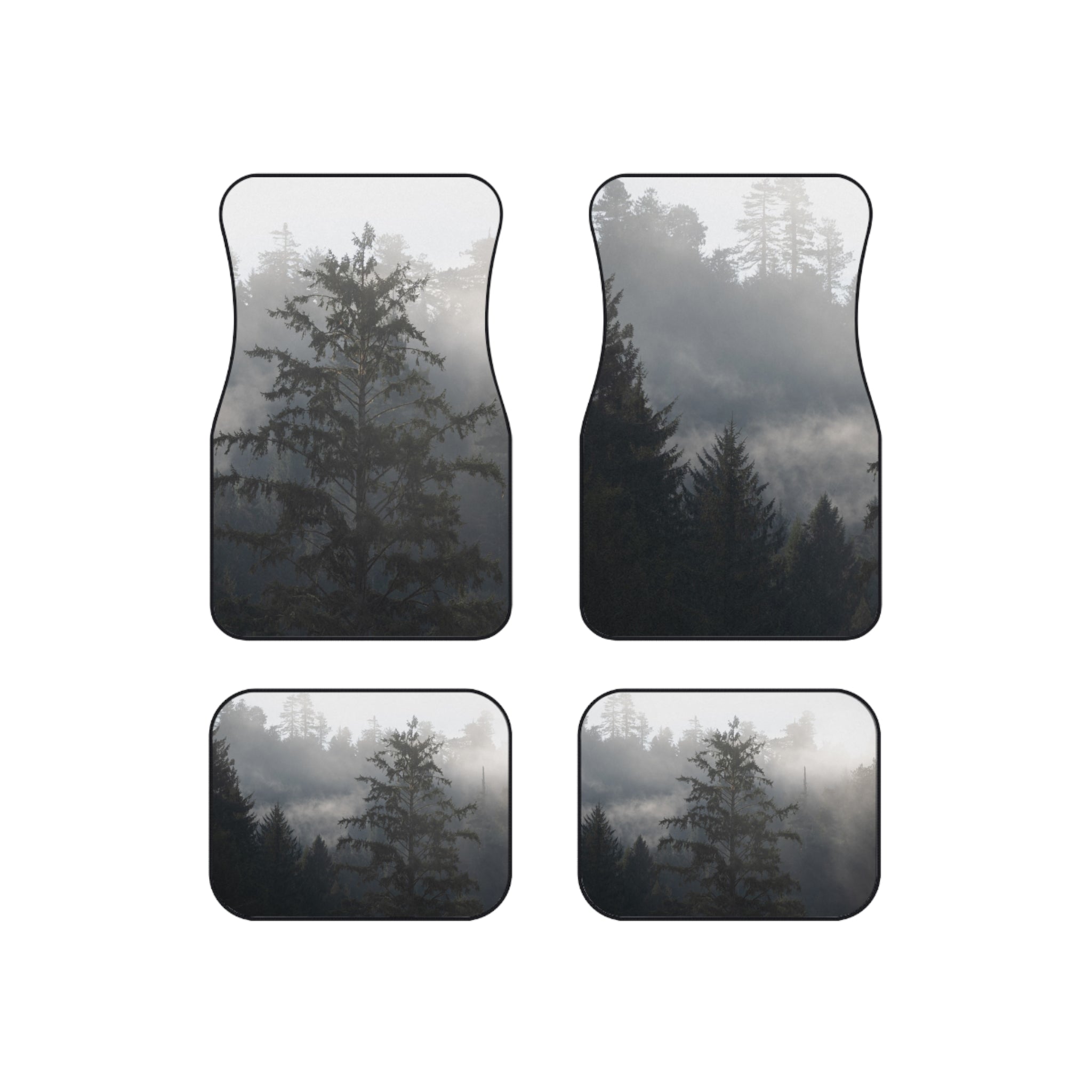 Car Mats — Misty Forest Scenic Auto Floor Mat Set (Set of 4)
