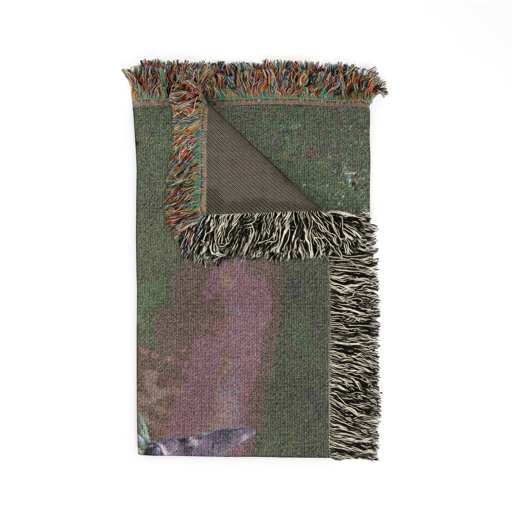 Deer Meadow Woven Blanket – Rustic Wildlife Throw for Cabin & Living Room