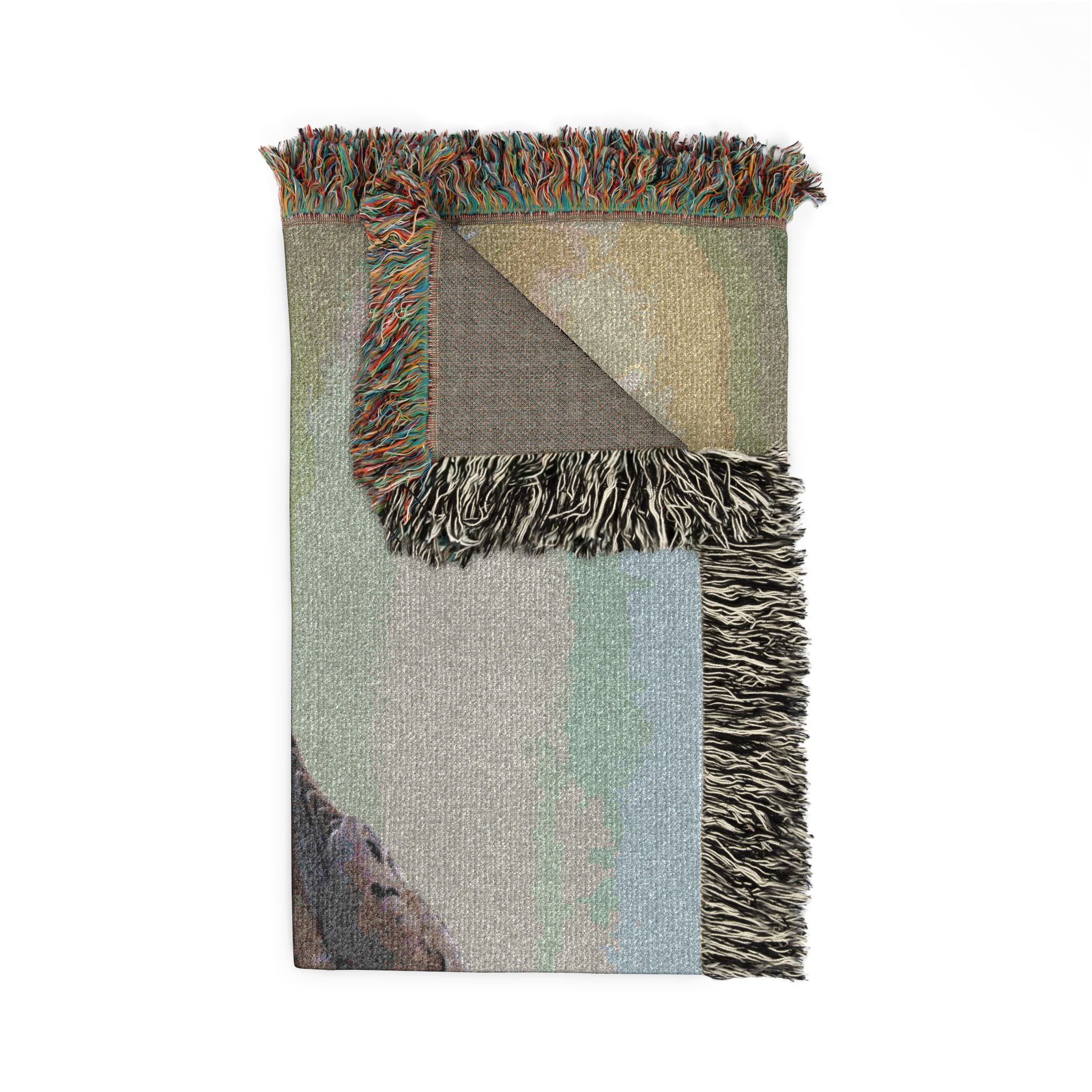 Mourning Dove on post Woven Blanket