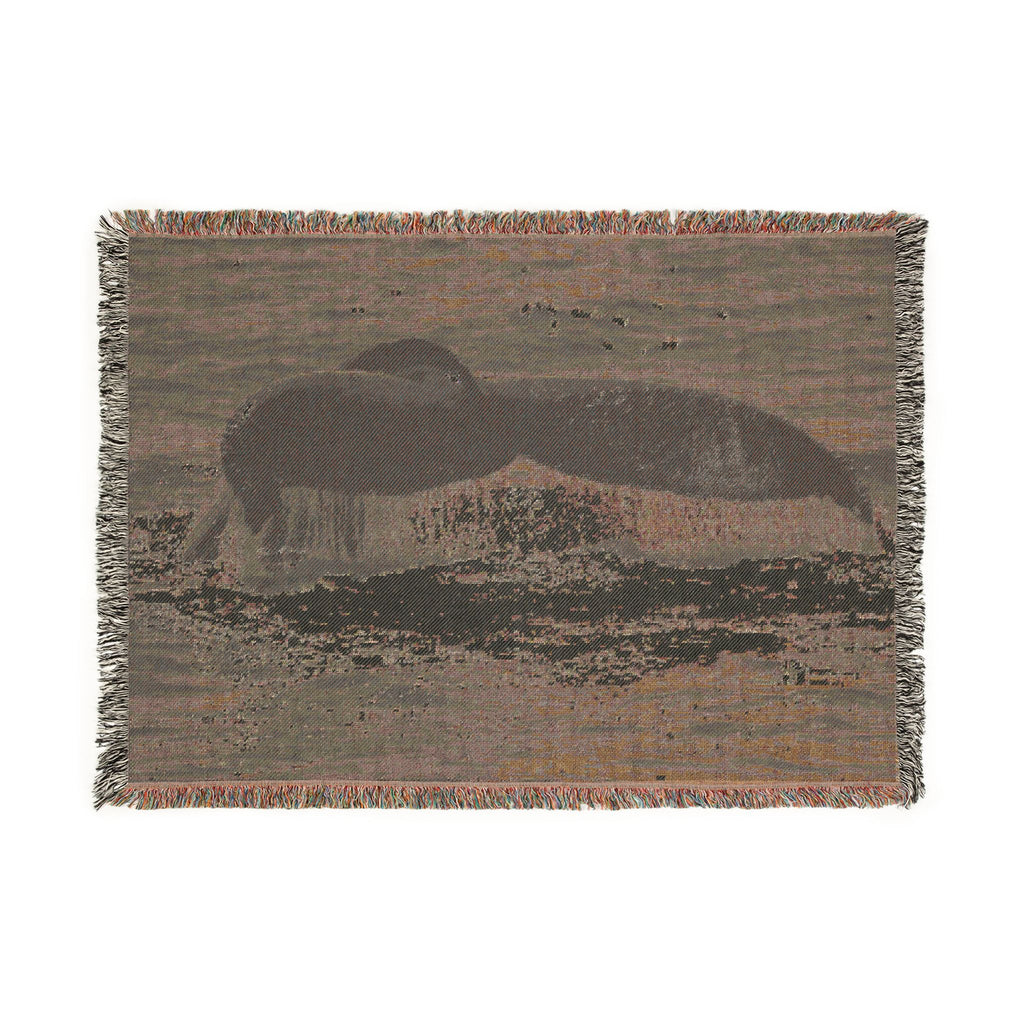 Whale Tail Woven Blanket