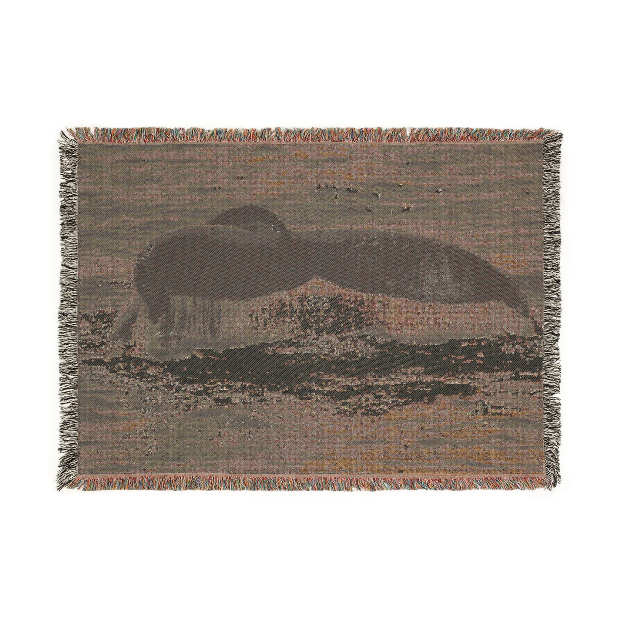 Whale Tail Woven Blanket
