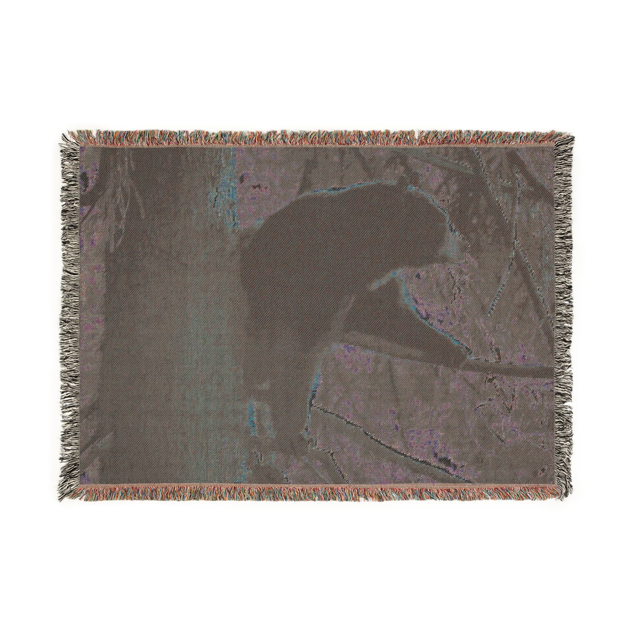 Black Bear Tule Woven Throw Blanket