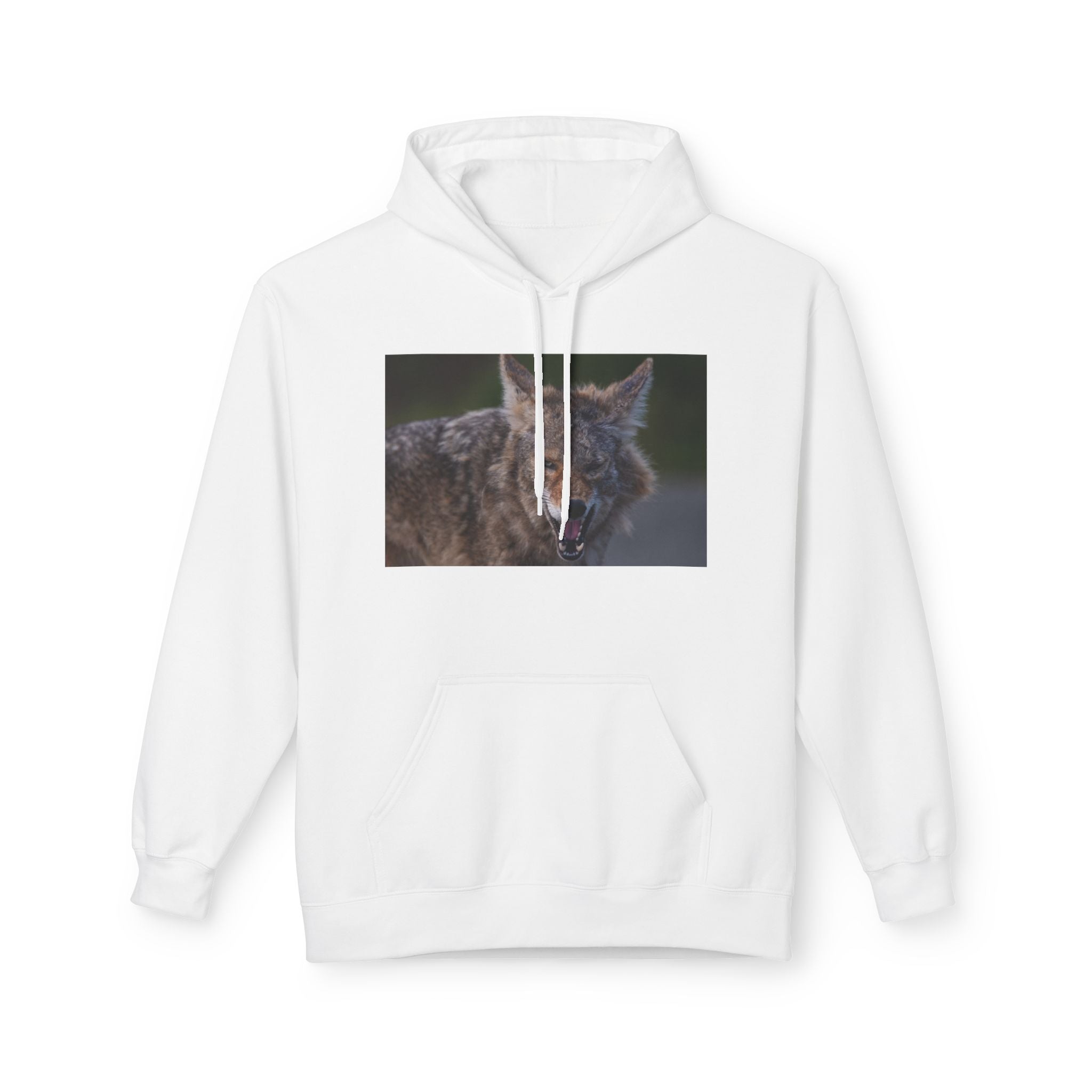 Coyote Photo Hoodie — Realistic Wildlife Portrait Sweatshirt