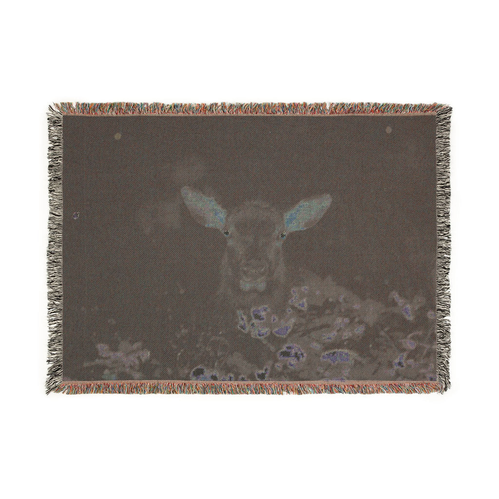 Elk at Night Woven Blanket