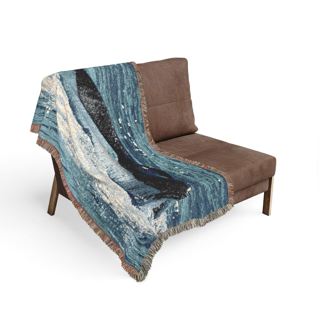 Whale Tail Woven Blanket