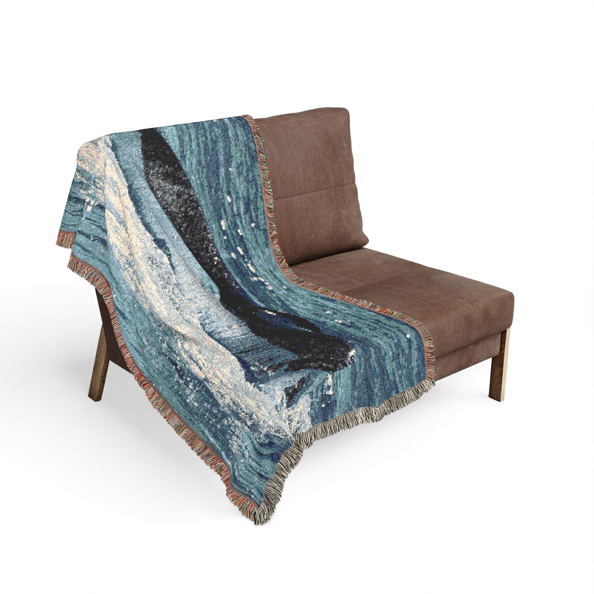 Whale Tail Woven Blanket