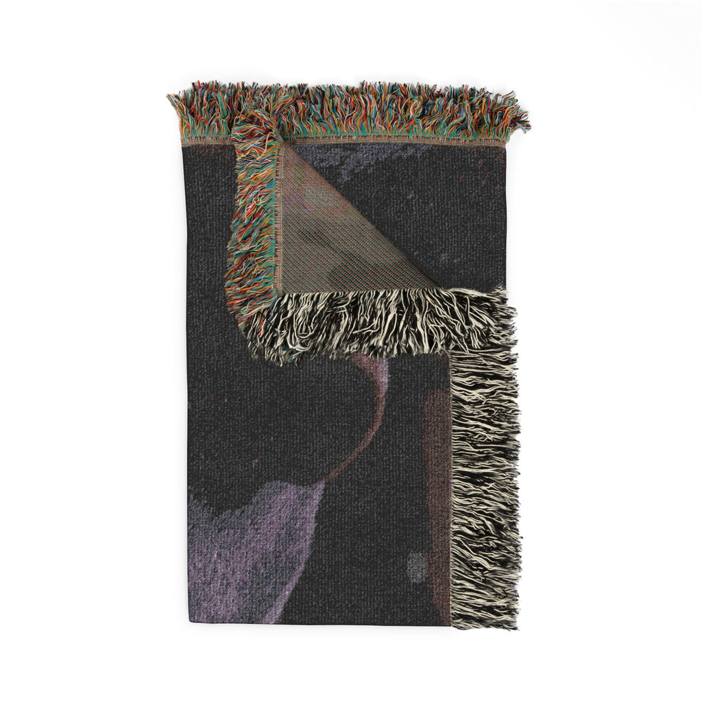 Bear Portrait Woven Blanket — Rustic Wildlife Throw