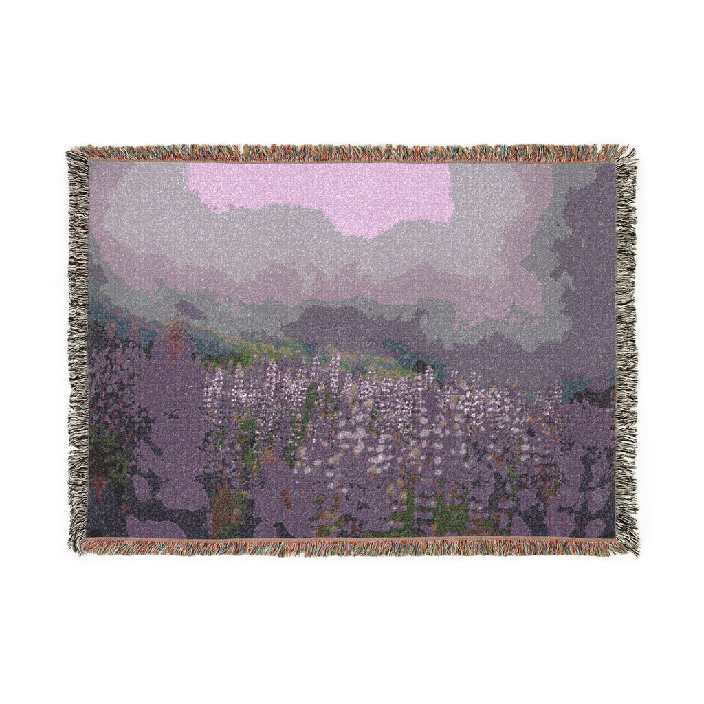 Foggy Lupine Woven Blanket