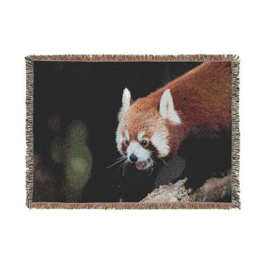 Saffron the Red Panda Woven Blanket