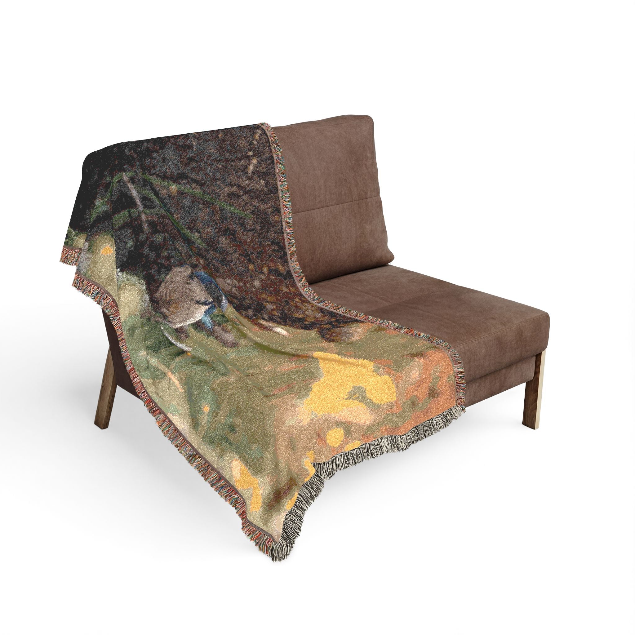 California Scrub Jay Woven Blanket