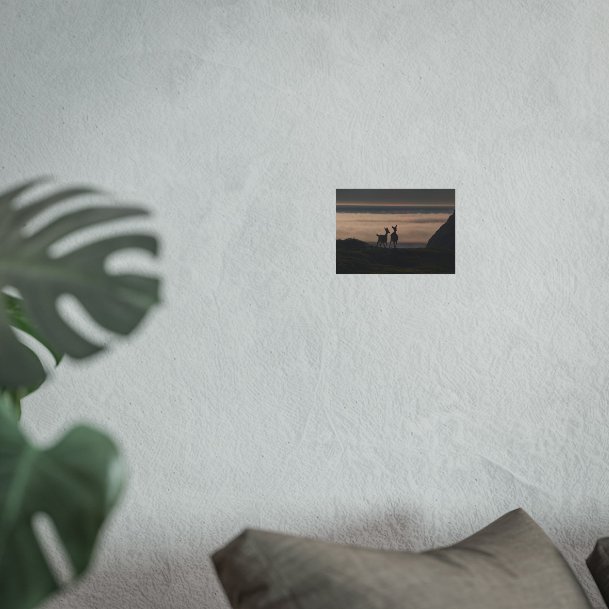 Deer Fine Art Poster — Coastal Sunset Wildlife Wall Art