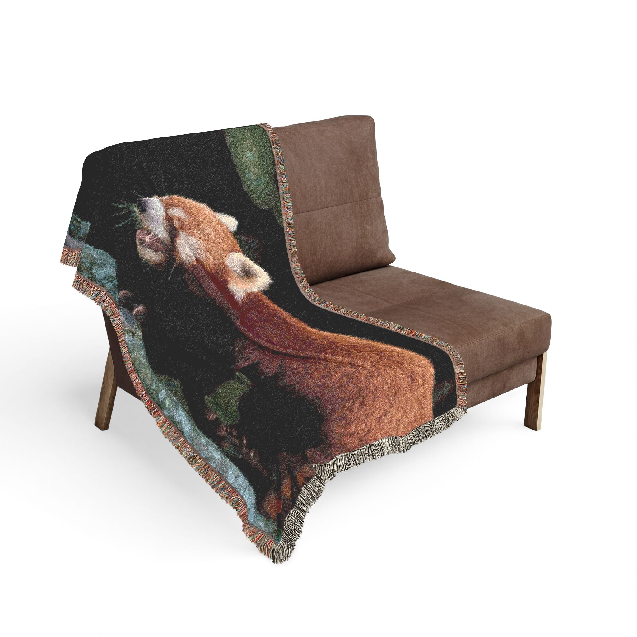 Saffron the Red Panda Woven Blanket